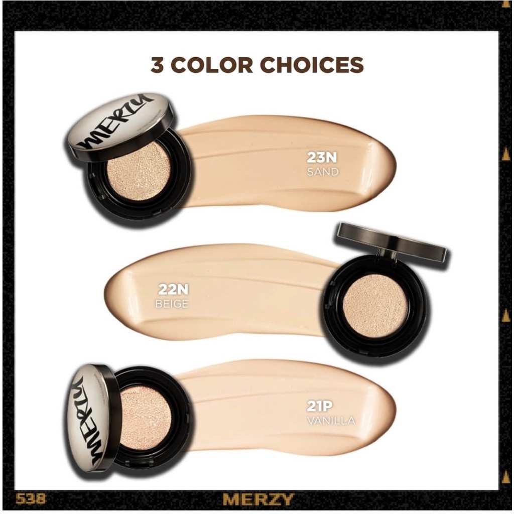 Combo Merzy The First Cushion Cover SPF50+/PA+++ 13g + Merzy Pen Eyeliner 0.5g + Merzy Noir In The Velvet Tint 4.5g