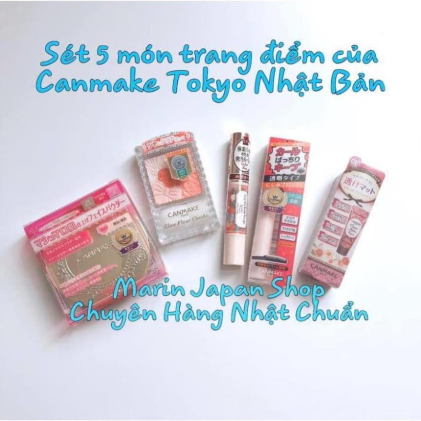 (SALE) Sét 5 món trang điểm phấn phủ nén , phấn má hồng, son dưỡng môi, chuốt mi , kem trang điểm mắt | BigBuy360 - bigbuy360.vn