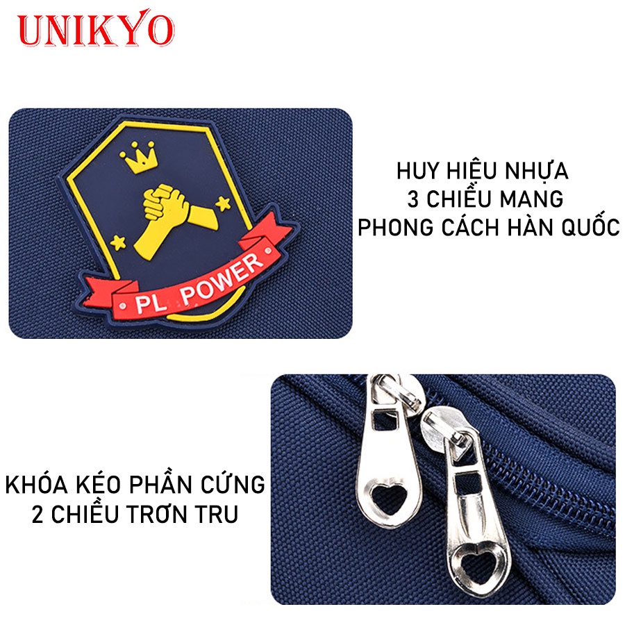 Balo cặp đi học sinh tiểu học nam nữ ba lô cho bé trai gái cấp 1 hàn Anh Quốc chống nước gù có phản quang Unikyo UN04