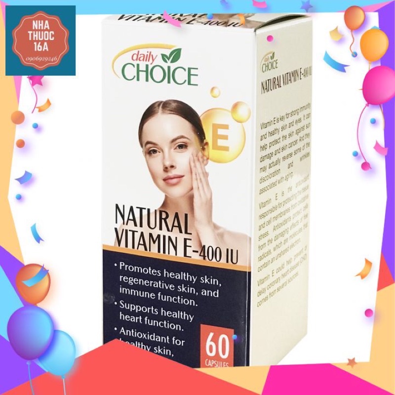 DAILY CHOICE NATURAL VITAMIN E 400IU - USA - CHÍNH HÃNG CÔNG TY