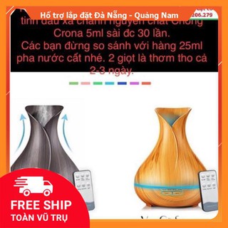 Máy xông tinh dầu TINH DẦU GỖ LỚN và loại 150ml vân gỗ