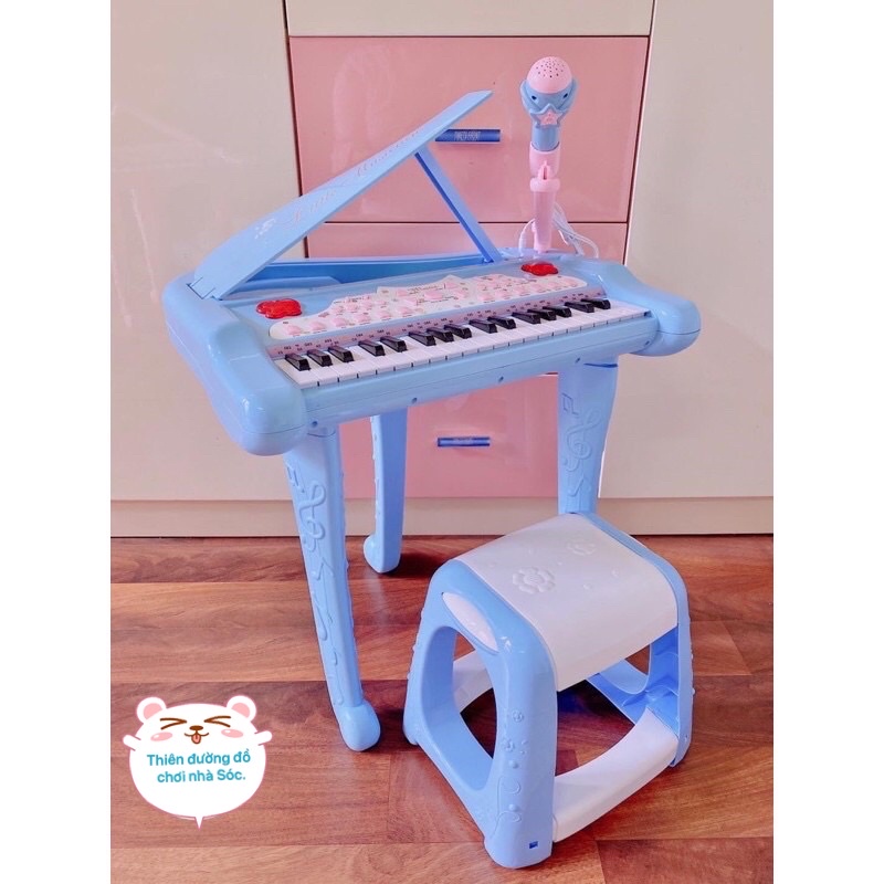 [ Rẻ vô địch ] Đàn piano đồ chơi cao cấp cho bé ( có ghế, kết nối đt, tai nghe, , sạc)