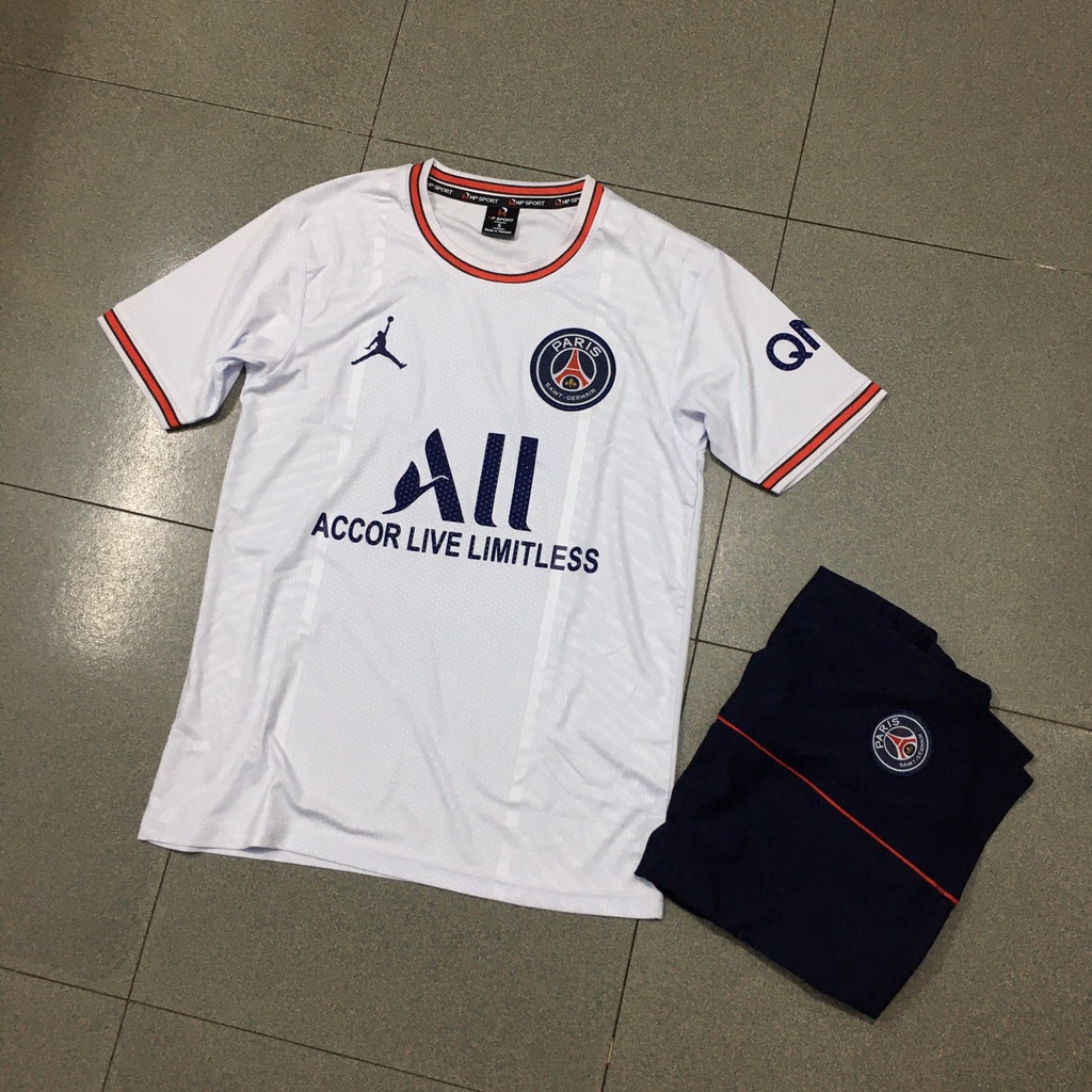 Bộ quần áo đá banh PSG Trắng sân khách FLG mẫu thứ 4