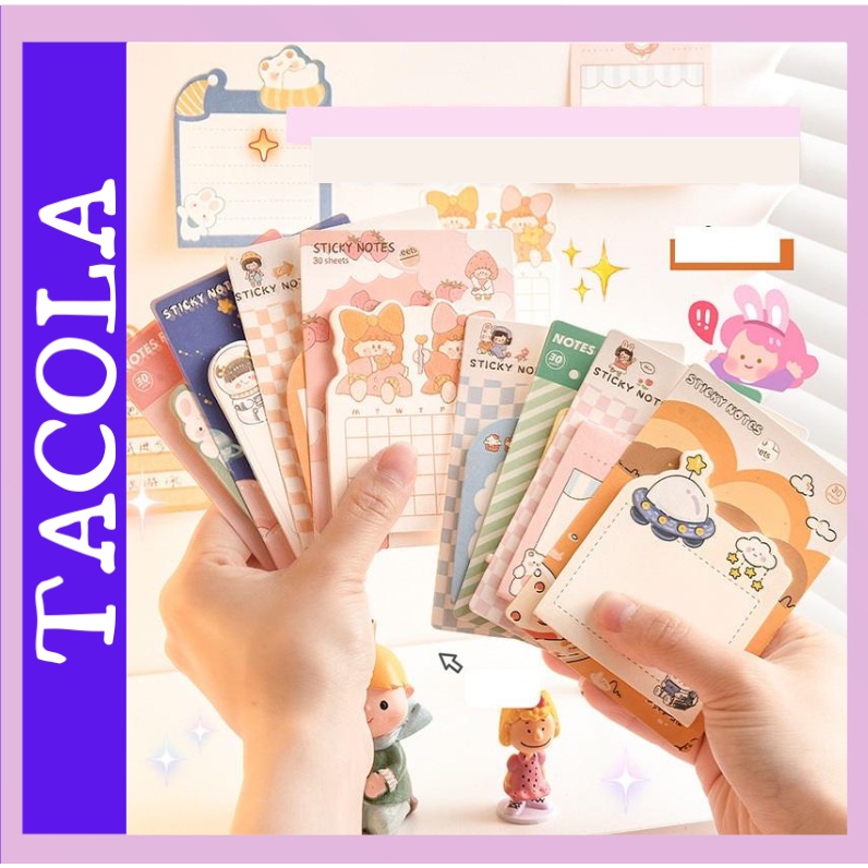 Giấy note dễ thương, giấy ghi chú họa tiết họa hình ngộ nghĩnh N07