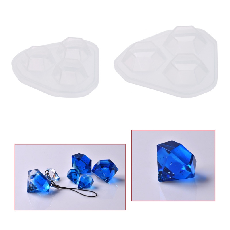 Khuôn silicon hình kim cương cho tự làm trang trí bánh tráng miệng/ trang sức thủ công