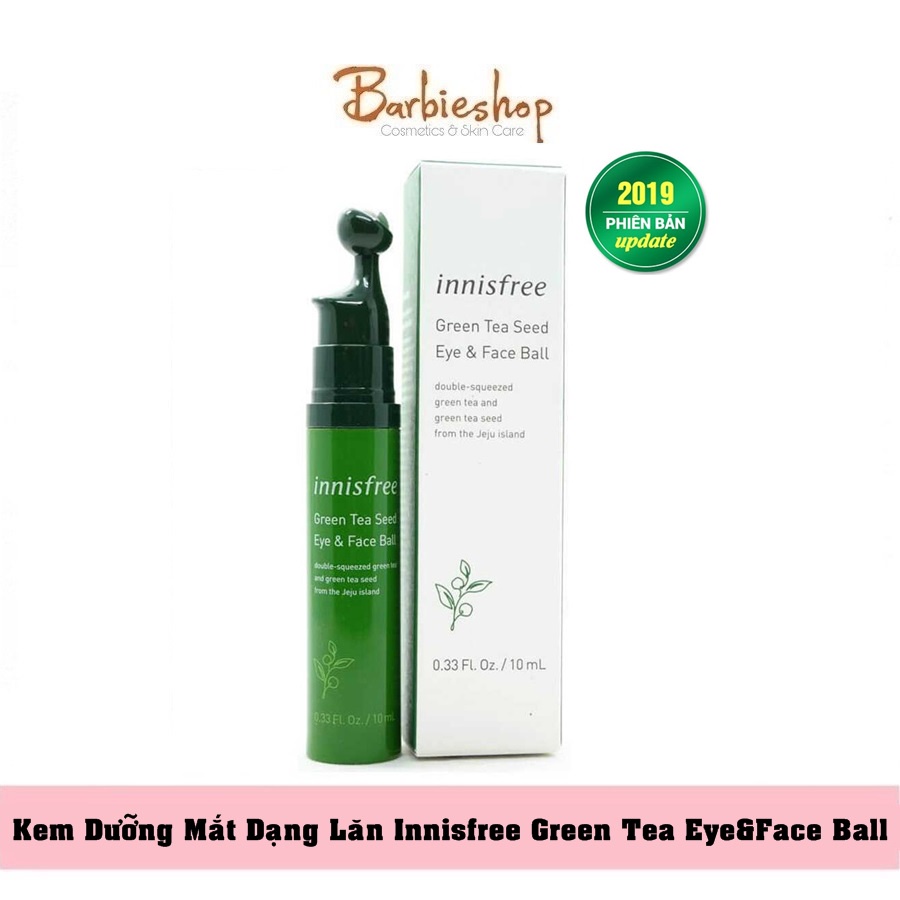 Thanh Lăn Dưỡng Mắt Innisfree Green Tea Seed Eye&amp;Face Ball 10ml
