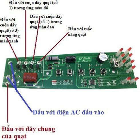 Mạch Quạt Điều Khiển Từ Xa Cho Mitsubishi LV16 RT/RR/RS