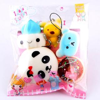 Kawaiiii Set 5 Đồ Chơi squishy mini Mềm Mại Giảm Căng Thẳng