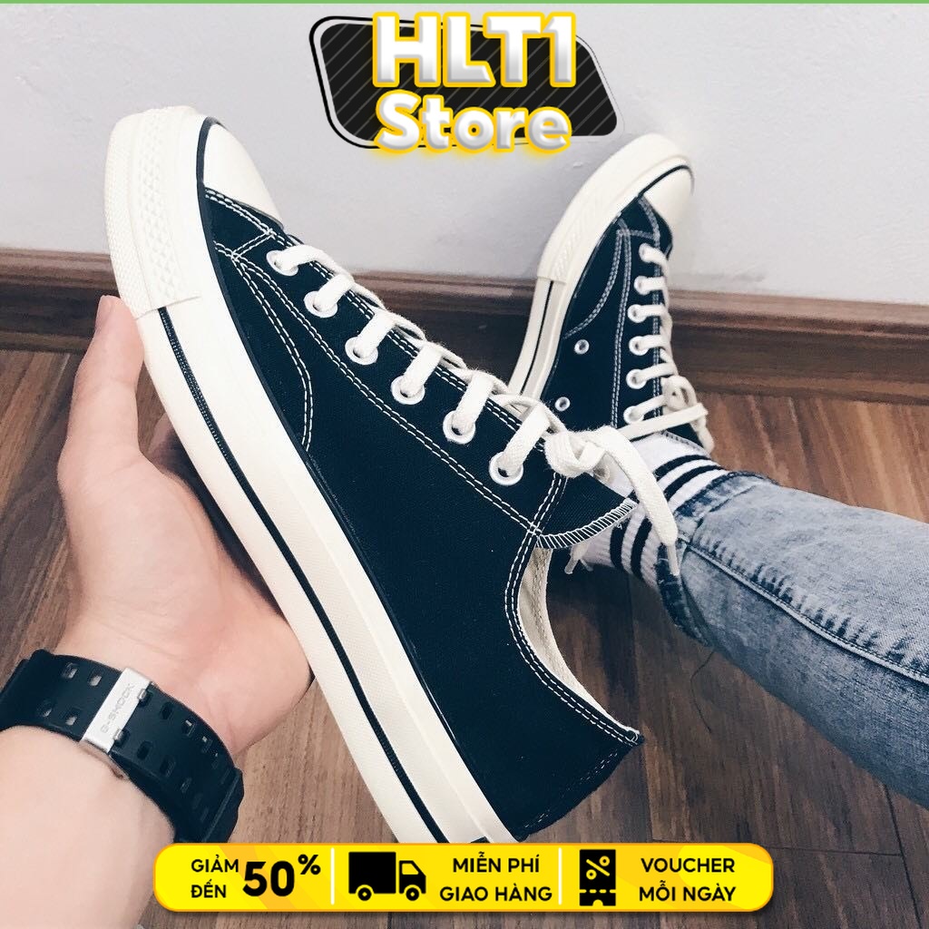 Giày Thể Thao Nam Nữ - Giày 𝗖𝗼𝗻𝘃𝗲𝗿𝘀𝗲 𝗖𝗩 𝟭𝟵𝟳𝟬𝘀 Cổ Thấp Đen Thời Trang Học Sinh Đi Học Giá Rẻ