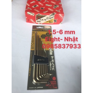 Bộ lục giác Nhật 7 chiếc đầu bi dài 1.5-6 mm TLS-7S Eight vặn ốc chìm tại Máy cầm tay NTT bảo hành dài hạn