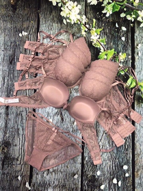 Bộ đồ lót Vic ren quần dây có gọng đệm nâng ngữ - BL