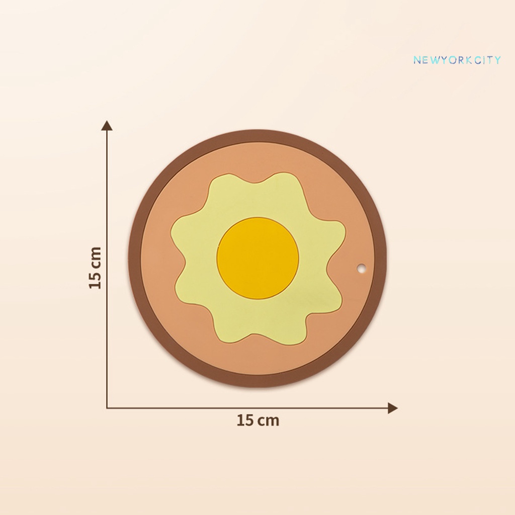 Miếng Lót Bàn Ăn Bằng Silicone Cách Nhiệt Thiết Kế Hình Quả Trứng Độc Đáo Tiện Dụng Cho Gia Đình