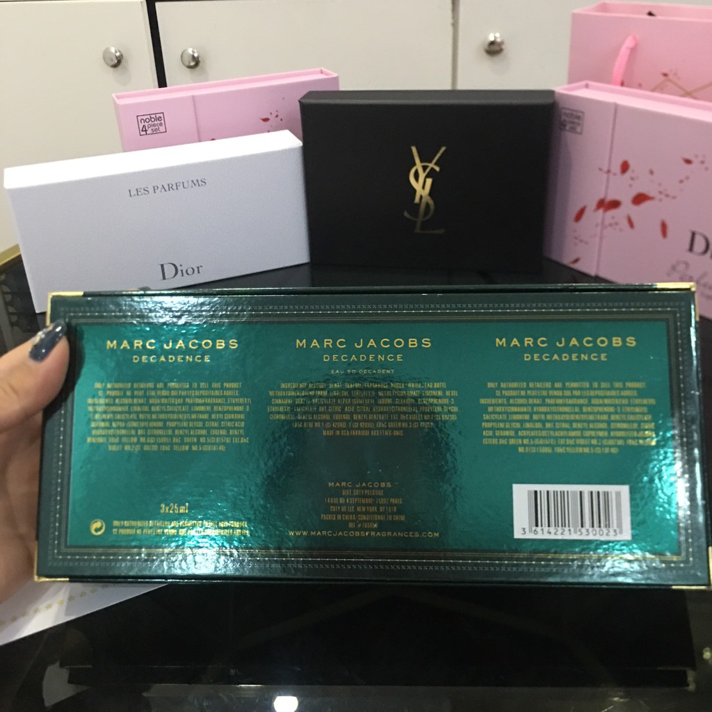 (Bộ mini) sét Nước Hoa Marc Jacob. Bộ 3 chai Hàng hiếm. biểu tượng lấp lánh của sự quyến rũ và sang trọng | Thế Giới Skin Care