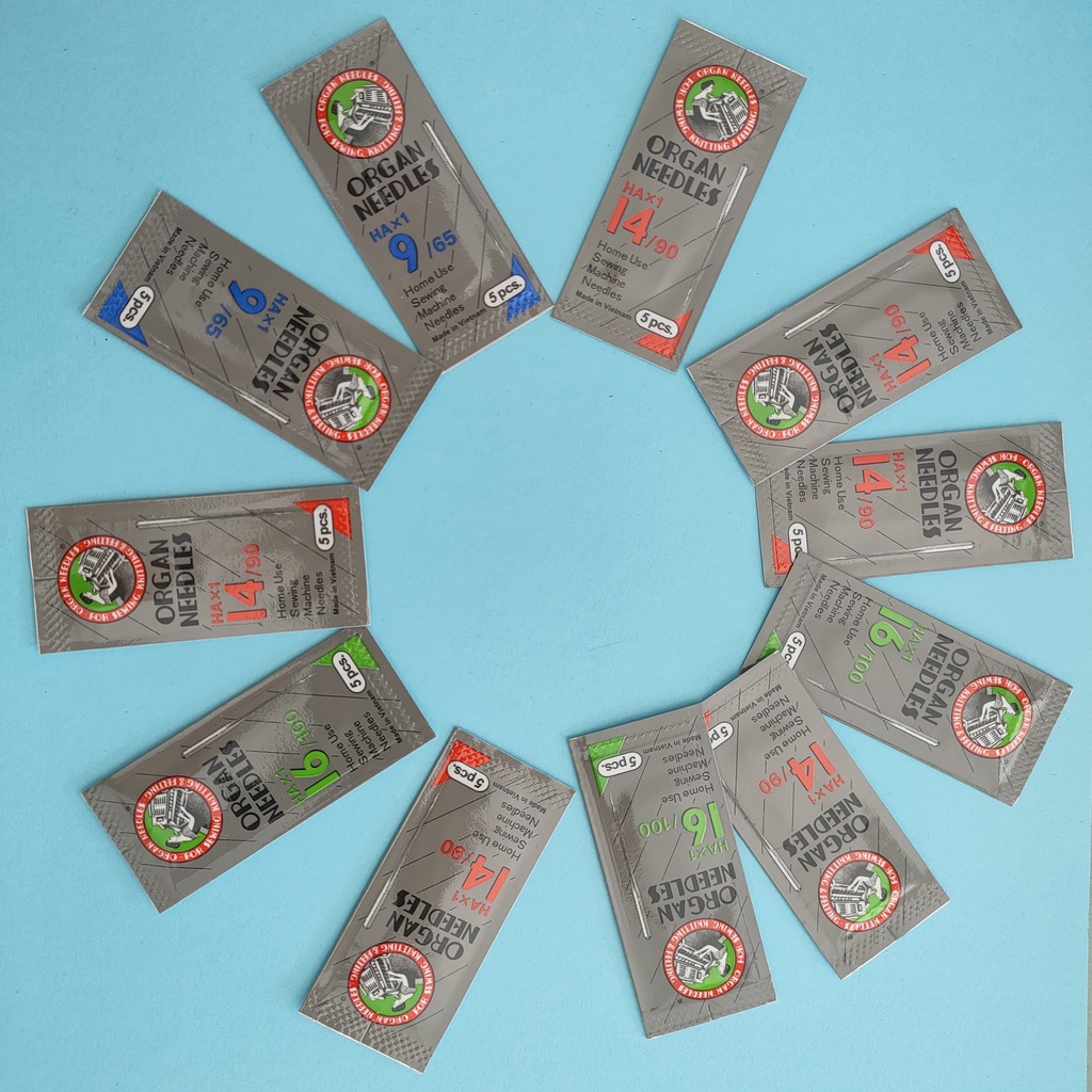 Kim Máy May Gia Đình - Gói Nhỏ 5 Chiếc- Kim Nhật - Kim HA- Đường May Đẹp- Đủ Số 9,11,14,16- Dùng Cho Máy May Gia Đình