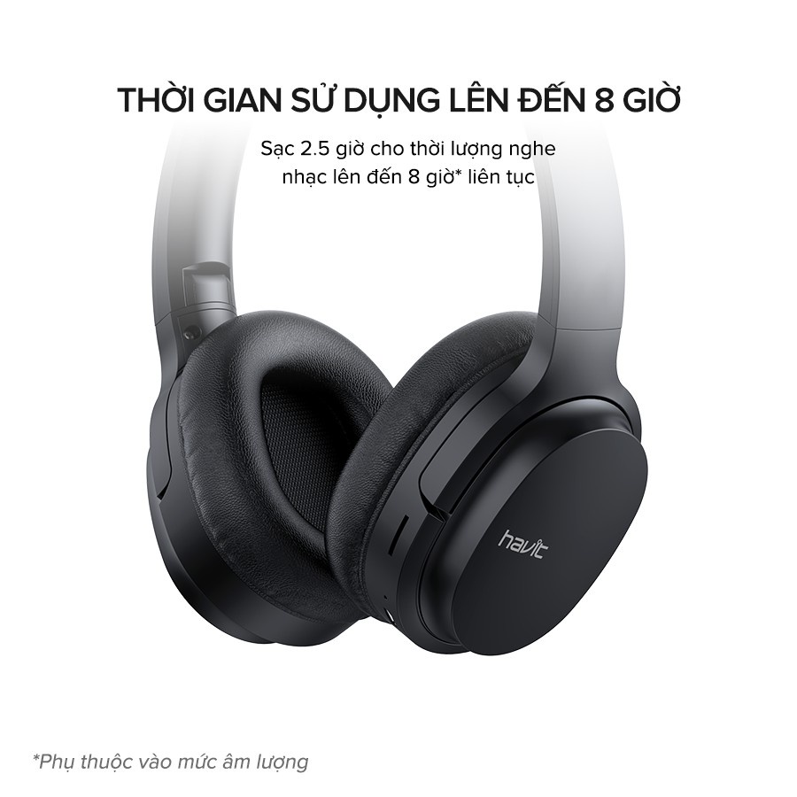 【Giao Hỏa Tốc】Tai Nghe Bluetooth Headphone HAVIT i62, Driver 40mm, BT 5.0, Nghe Đến 8H, Gập Gọn - Chính Hãng BH 12T