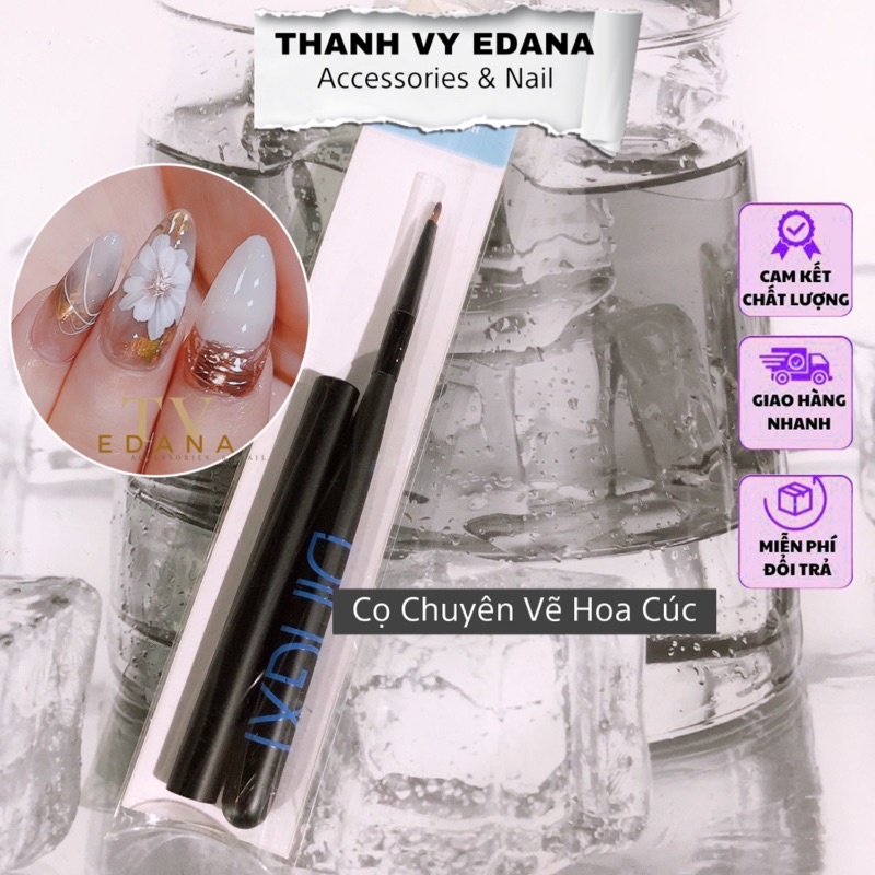 Cọ vẽ nail, cọ vẽ hoa cúc tán màu nước [Thanh Vy Nail]