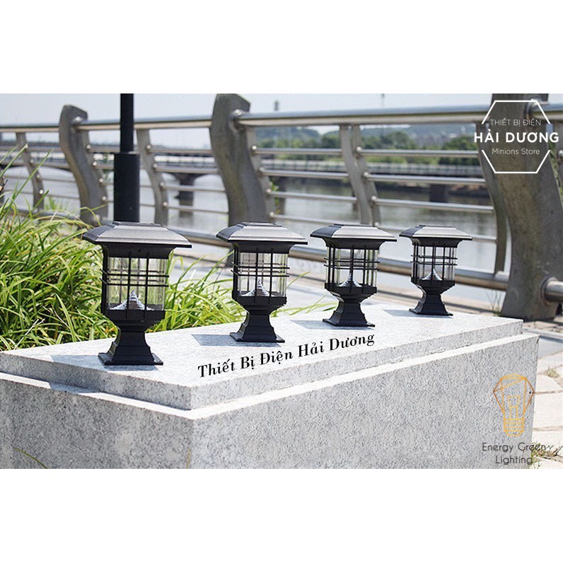 Đèn Led Sân Vườn Energy Green Lighting Trụ Cột Năng Lượng Mặt Trời NT3 (Bao gồm cột cắm đất và đế bắt cột)