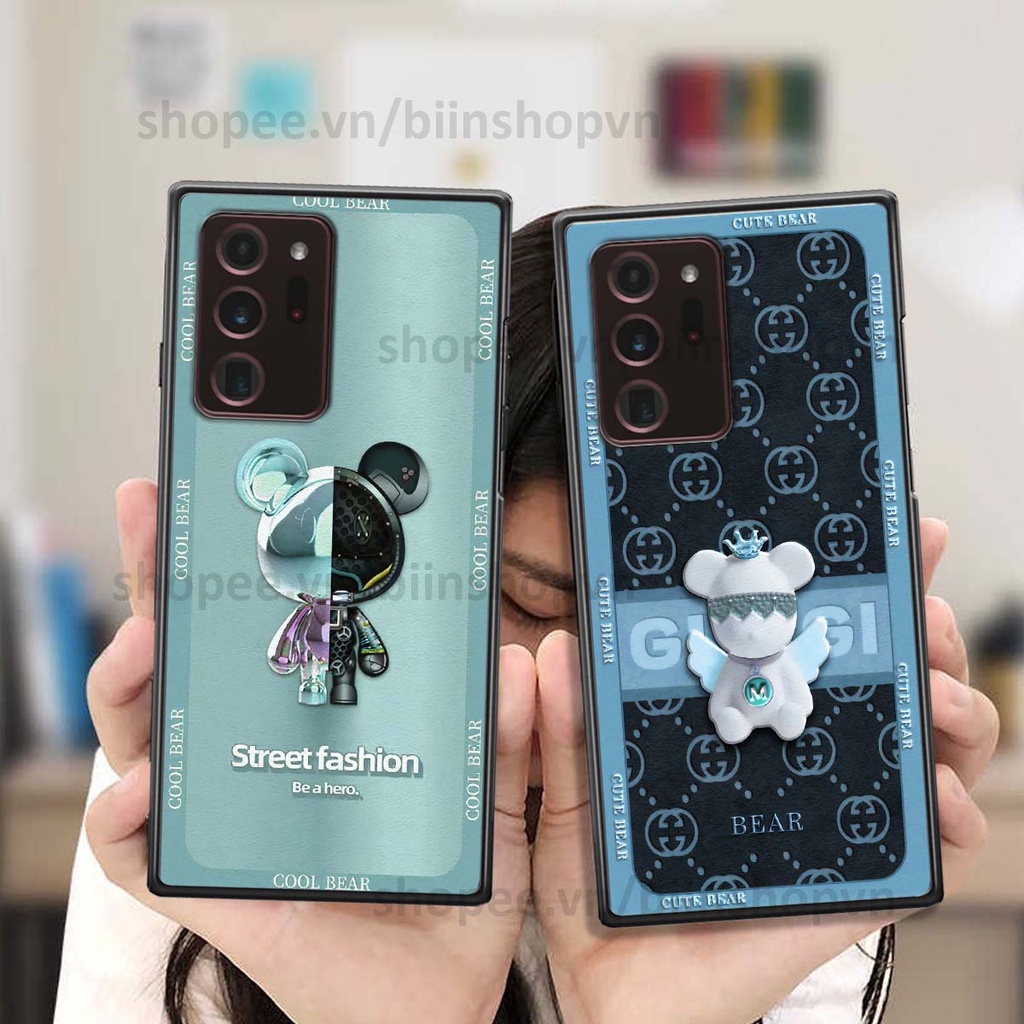 Ốp Samsung Note 20 Ultra hình gấu bear brick đẹp độc lạ, thời trang, cá tính