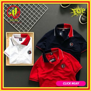 Áo thun nam ngắn tay cổ bẻ logo chữ H cực đẹp - A014