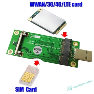 Thiết Bị Chuyển Đổi Mini Pci-E Sang Usb Với Khe Cắm Sim 8pin Cho Wwan / Lte