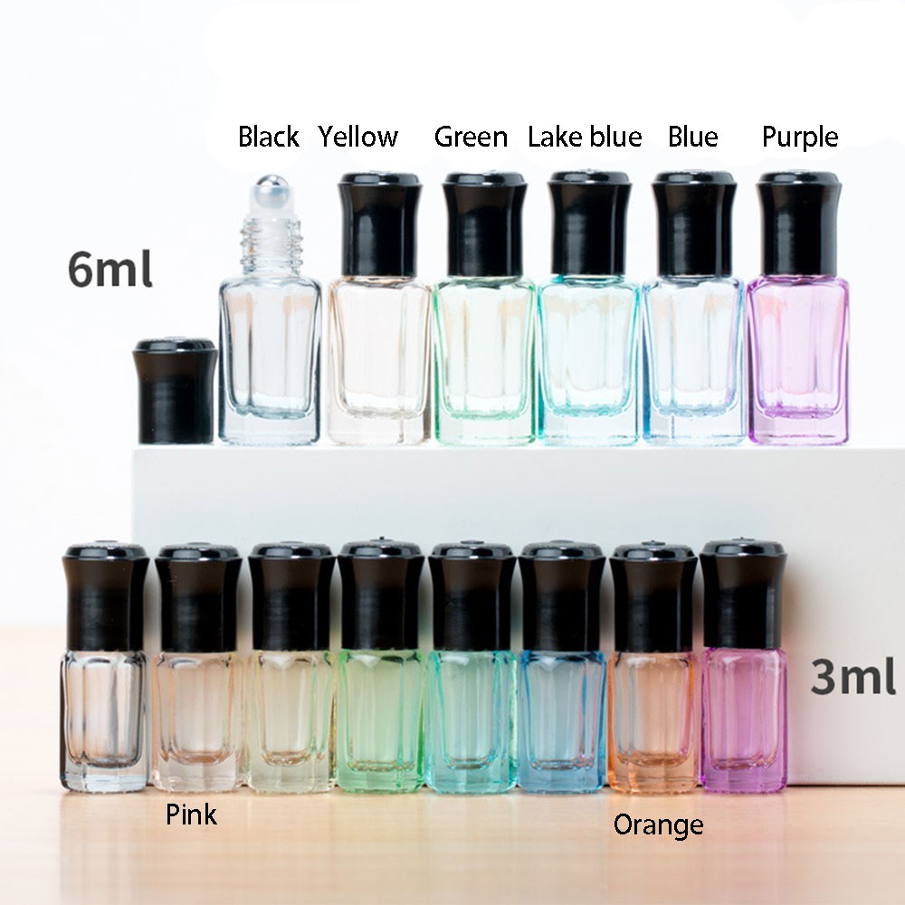 Chai Thủy Tinh 3ml 6ml Đựng Nước Hoa Dạng Lăn Tiện Dụng