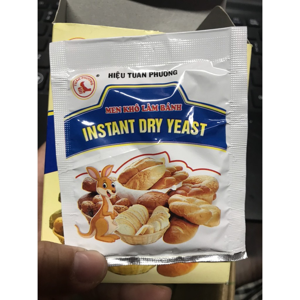 Thanh Hoá - Men khô - Bột nở làm bánh Instant Dry Yeast Tuấn Phương, gói 10g
