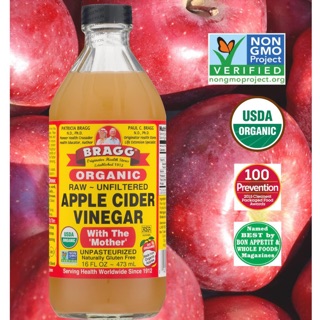 Dấm táo Bragg (giấm táo hữu cơ organic) - Auth