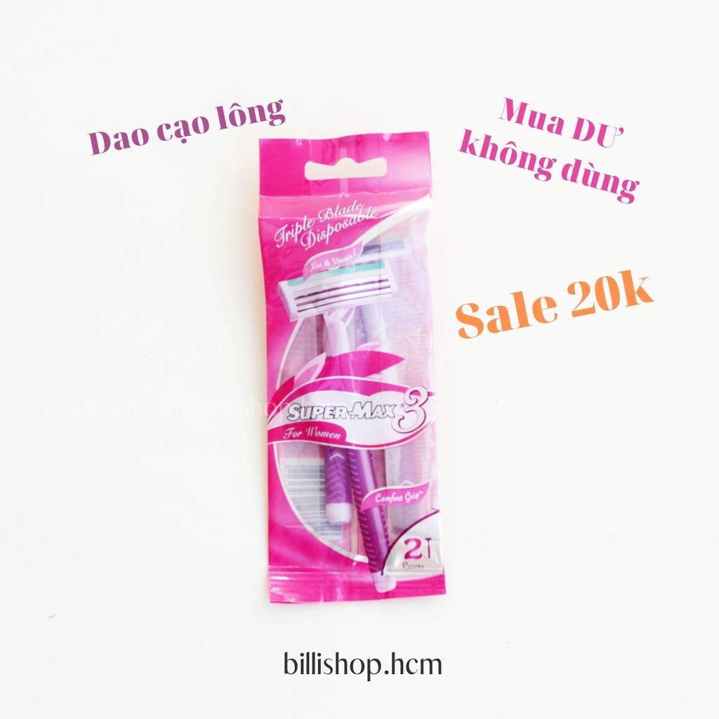 Set dao cạo lông 2 cái mua dư