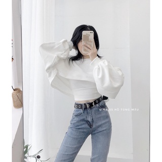 Set áo croptop kèm áo 2 dây