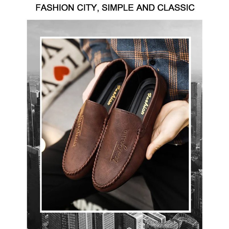 Giày lười thiết kế đơn giản thời trang thanh lịch dành cho nam