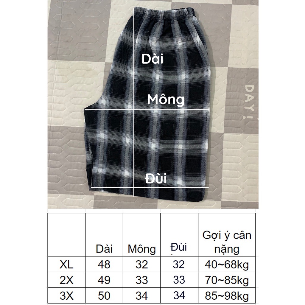 Bộ mặc nhà Bigsize nữ đồ ngủ trơn caro cotton thoáng mát BC23