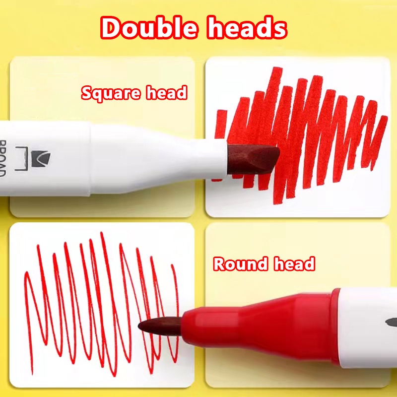 Bộ Bút Đánh Dấu Hai Đầu 12 Màu Graffiti Nghệ Thuật