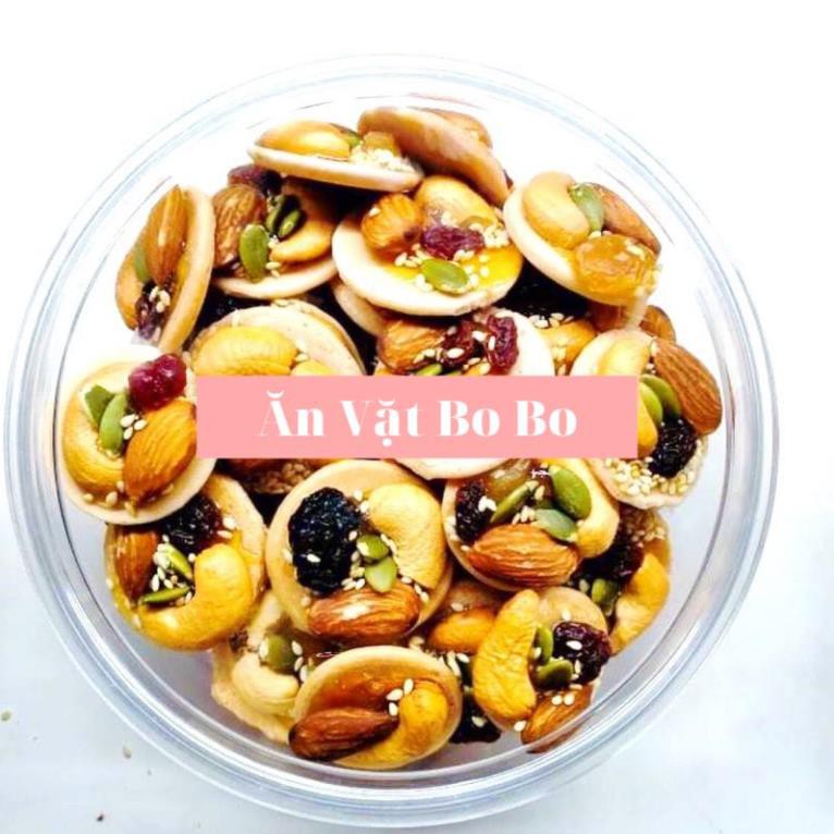 500g BÁNH HẠT ĐIỀU MIX HẠNH NHÂN BÍ NHO - Ăn Vặt Bo Bo