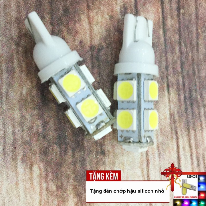 Bộ 02 đèn xi nhan 9 Led nhỏ cho xe máy A228-KSL8 - Tặng kèm đèn chớp hậu silicon nhỏ