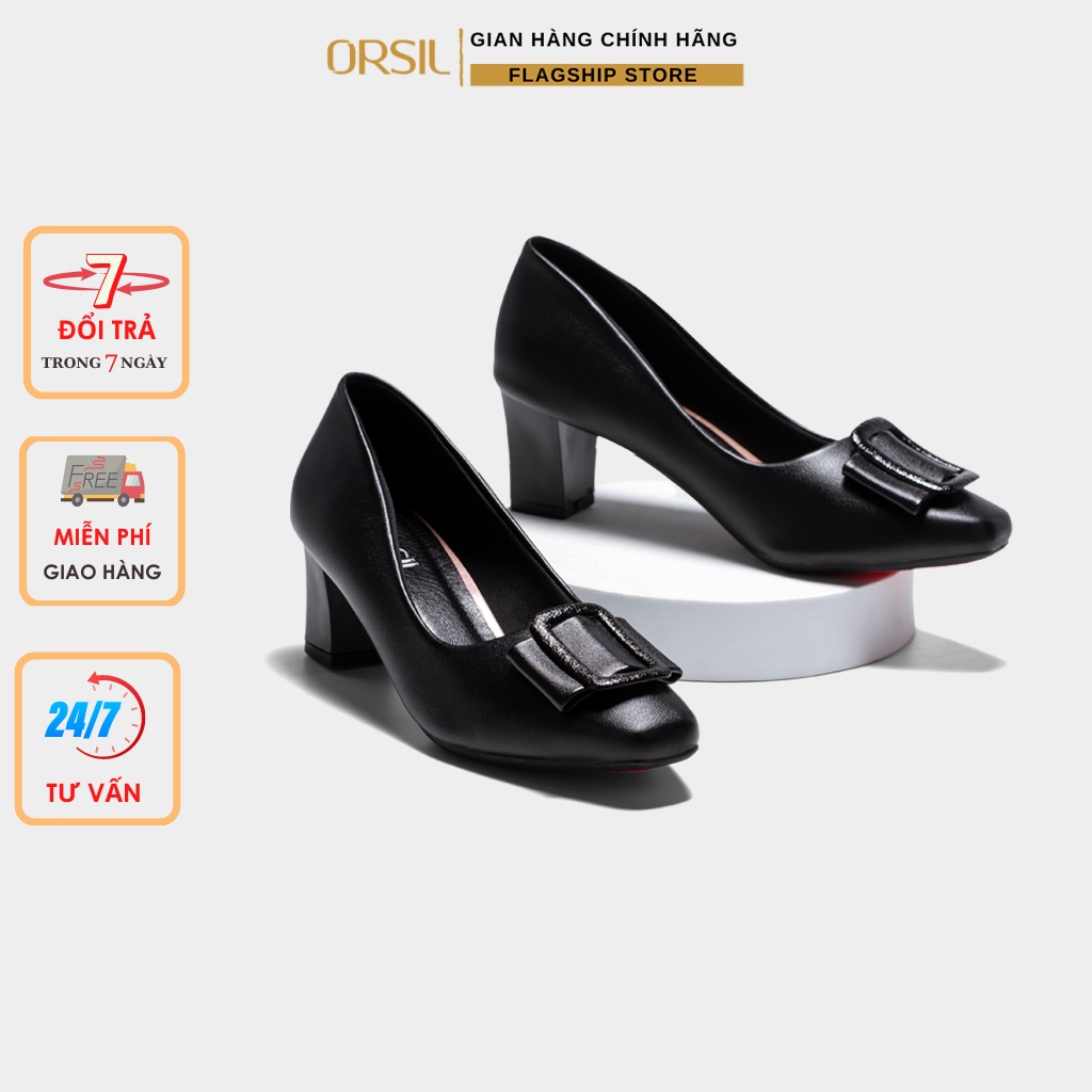 Giày cao gót nữ ORSIL 5 phân màu đen
