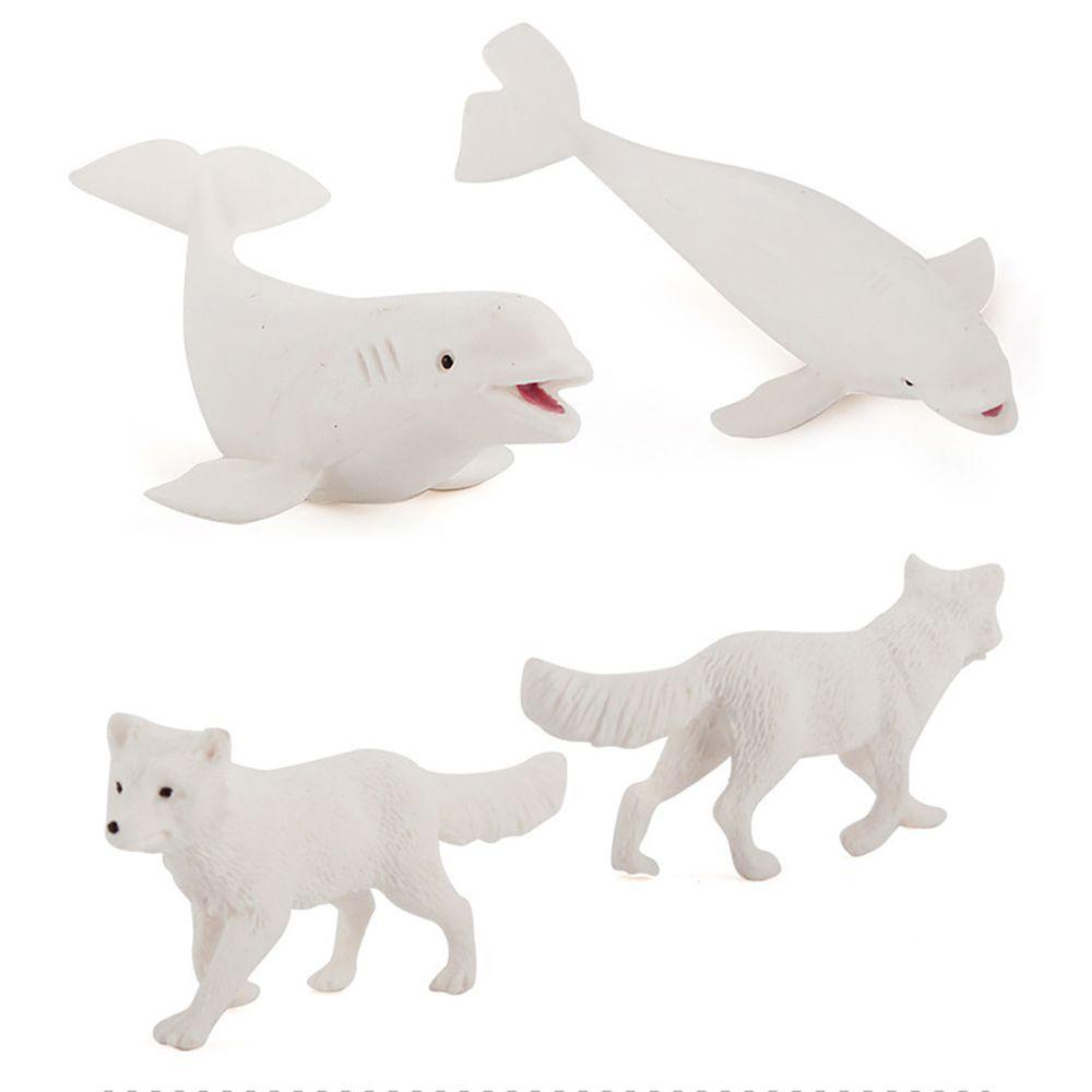 Set 1 / 18 Mô Hình Gấu Bắc Cực / Thỏ / Gấu Bắc Cực Giáo Dục Sớm Cho Bé