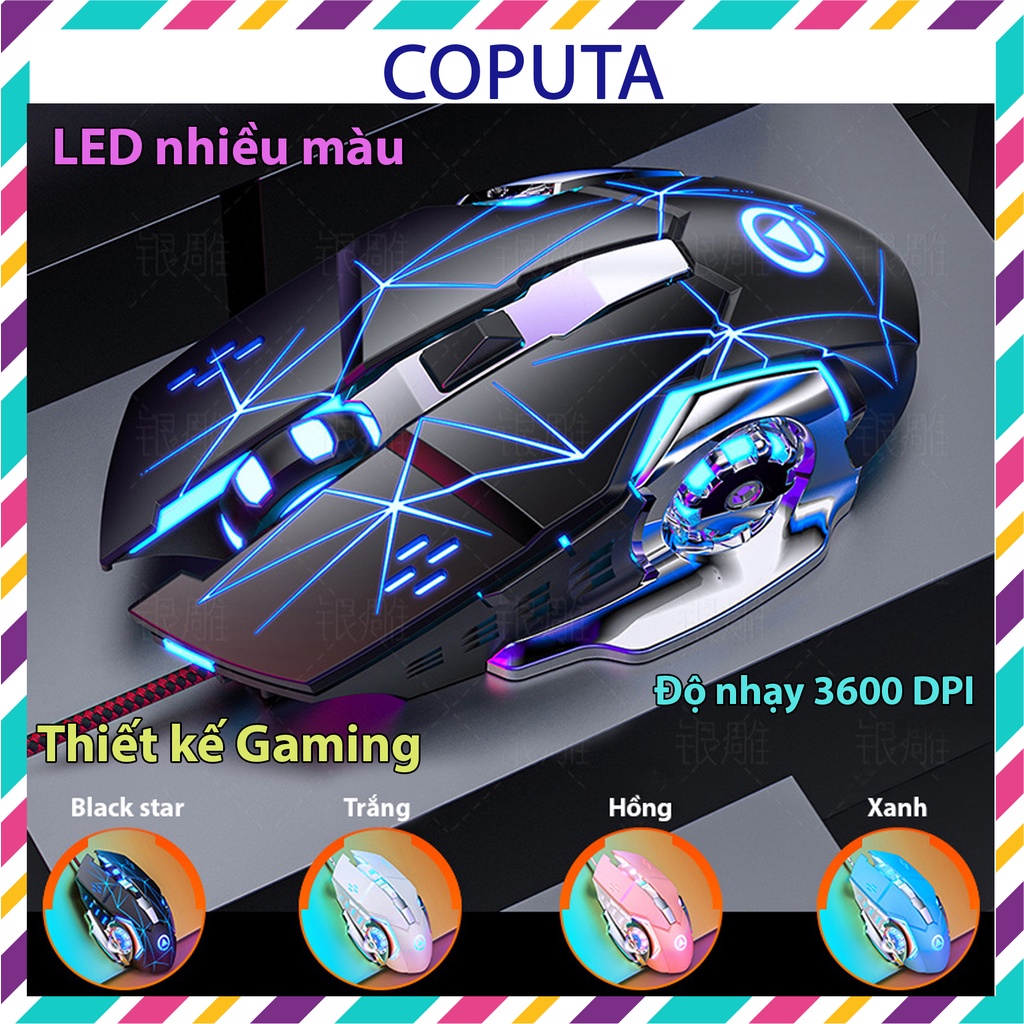 Chuột máy tính Gaming Coputa chuột máy tính laptop có dây G15