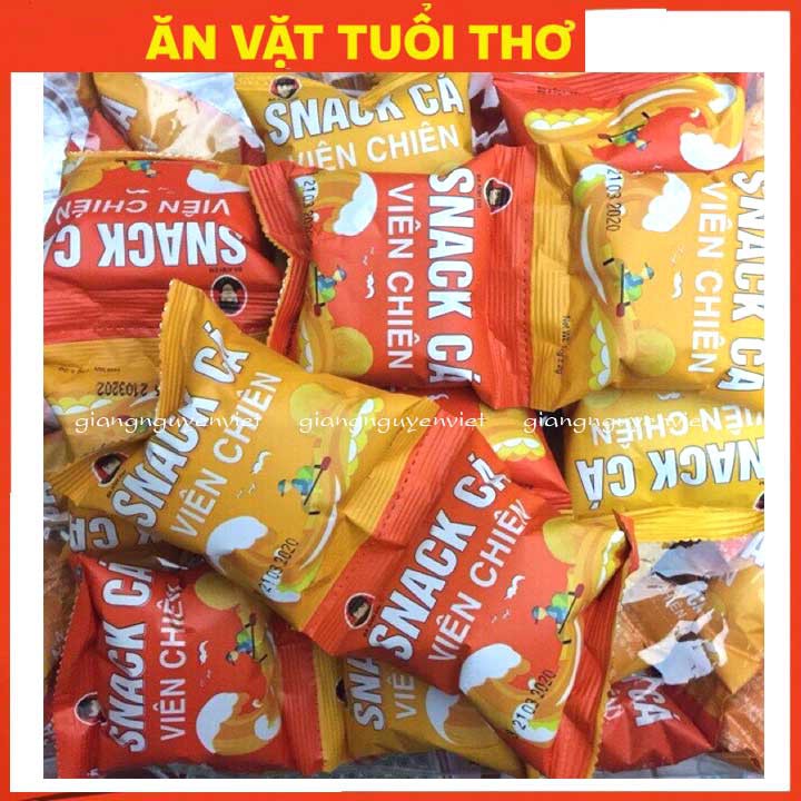 Bịch Snack cá viên chiên 60 gói thơm ngon giòn chât lượng tuyêt đối hàng mới sản xuất hot nhât thị trường