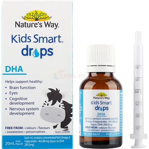 Vitamin dạng giọt Nature's Way Kids Smart Drops DHA bổ sung DHA cho bé (20ml)