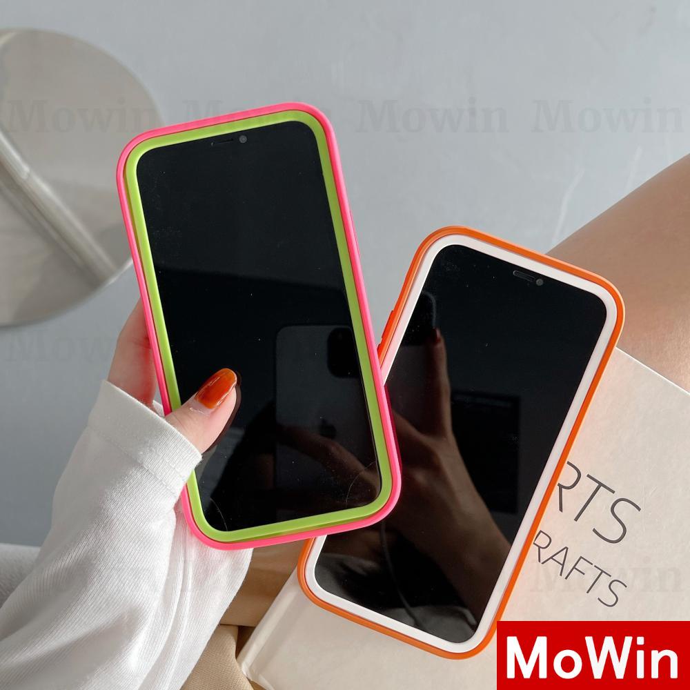 Ốp điện thoại silicon pc acrylic màu trơn có khung bảo vệ camera Tương thích cho Iphone 11 12ProMax 7+ 8+ 11 Max 7 Plus Se Xs