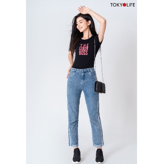 Áo T-Shirt Nữ TOKYOLIFE cổ tròn ngắn tay I9TSH523I