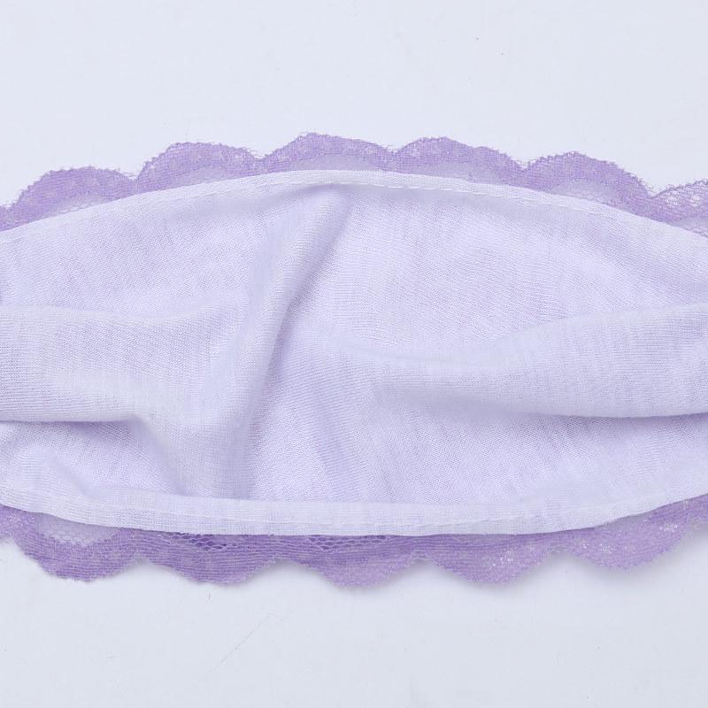 Khẩu Trang Cotton Chống Bụi Thoáng Khí Phối Ren Thời Trang