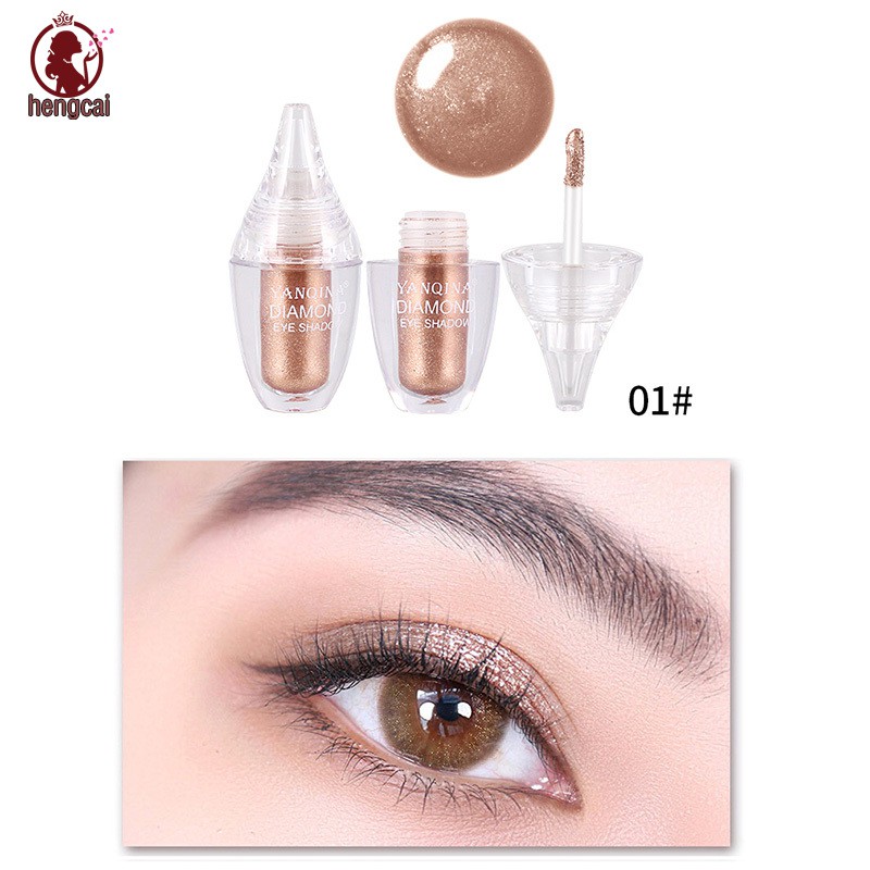 1 Bottle Liquid Eyeshadow Shining Waterproof Natural Makeup Eye Shadow Powder Cosmetic