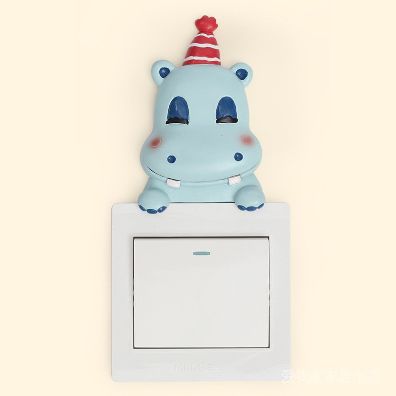 Miếng Dán Trang Trí Công Tắc Tường Bằng Nhựa Họa Tiết Hoạt Hình Đáng Yêu