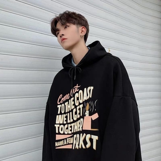 Áo Hoodie Oversize The Coast , JACKLANE , Áo nỉ dài tay Unisex Jack Lane nam nữ họa tiết chữ