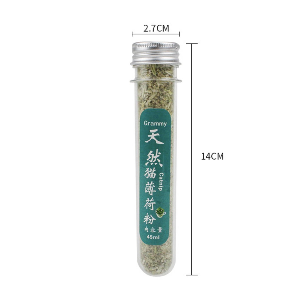 Cỏ bạc hà cho mèo catnip thư giãn ống 45ml, đồ chơi snack ói búi lông giảm căng thẳng Con Mèo Xiêm