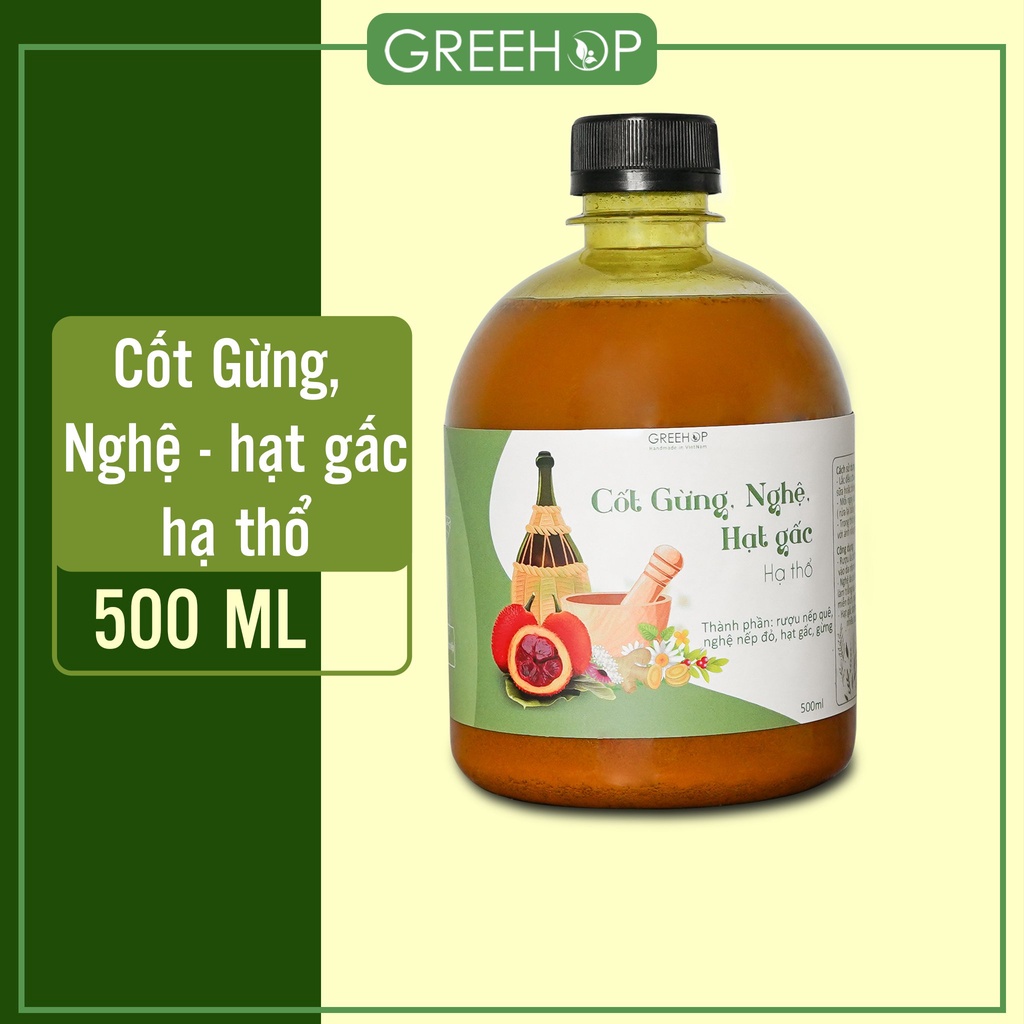 Cốt gừng, nghệ, gấc hạ thổ cho phụ nữ sau sinh GREEHOP (handmade)