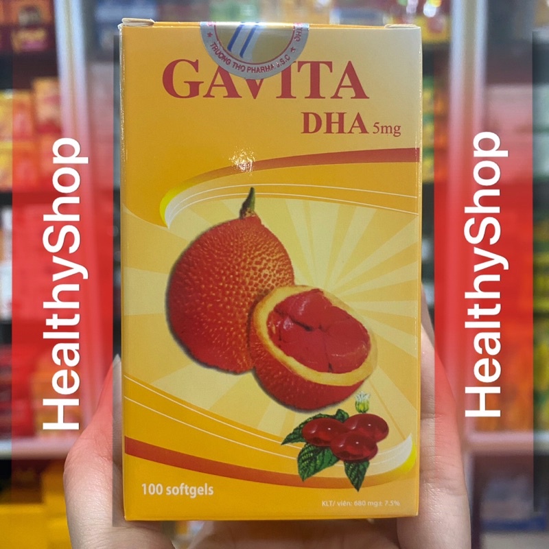 Dầu gấc Gavita DHA hộp 100 viên