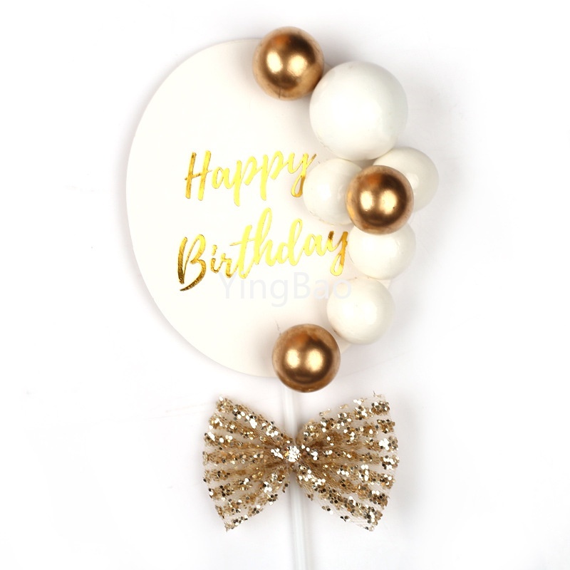 Phụ Kiện Cắm Trang Trí Bánh Kem Sinh Nhật Hình Chữ Love Màu Vàng Dễ Thương