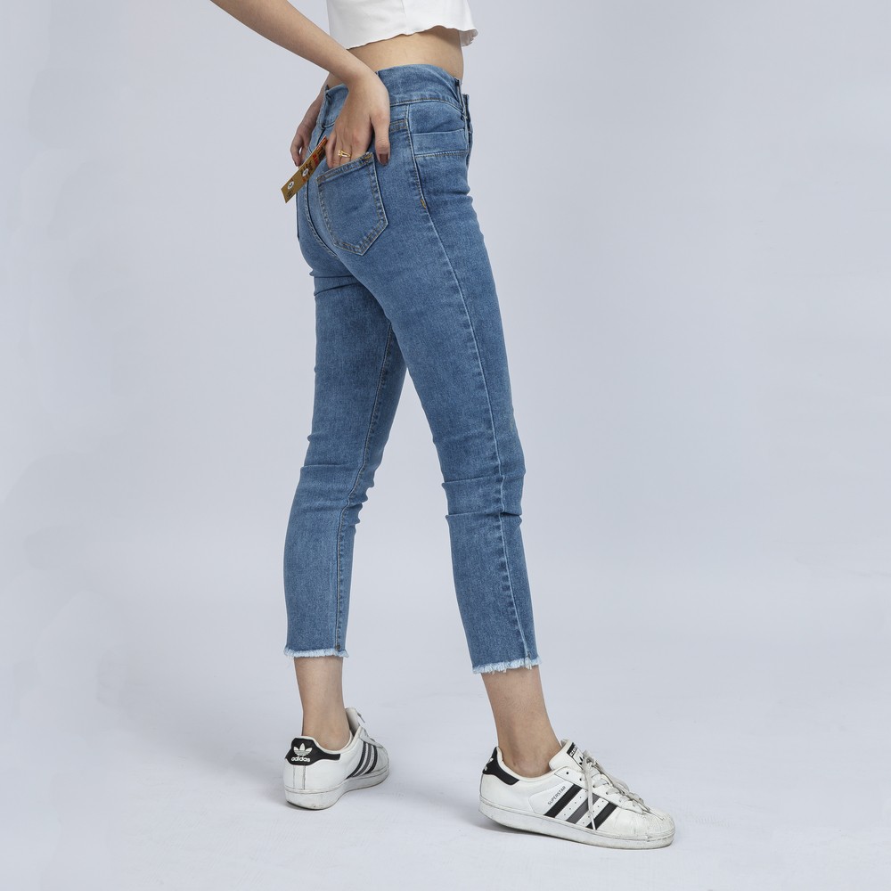 Quần Jean Nữ quần Jean Cạp Cao Xanh Trung Bình Co Giãn Thời Trang Cao Cấp QR10. xynhshop999 | BigBuy360 - bigbuy360.vn